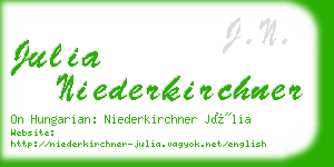 julia niederkirchner business card